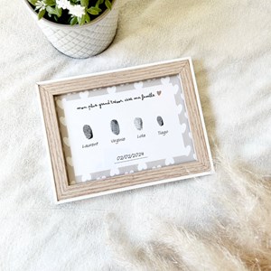 Cadre empreinte famille cadeau naissance