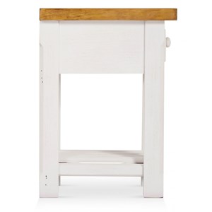 Table de chevet 1 tiroir bois blanc -