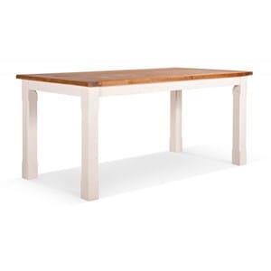 Table haute bois blanc 180x90x81cm -