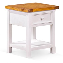 Table de chevet bois blanc - théomine