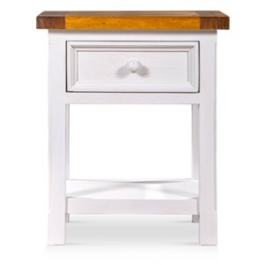 Table de chevet bois blanc - théomine