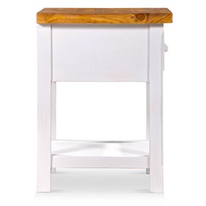 Table de chevet bois blanc - théomine