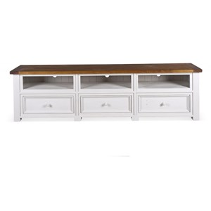 Meuble tv 3 tiroirs bois blanc -