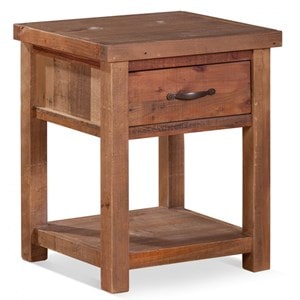 Table de chevet 1 tiroir bois marron