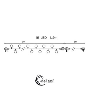 Guirlande fête multicolore led - connect