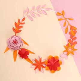 Kit créatif couronne de fleurs en papier