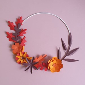 Kit créatif couronne de fleurs en papier