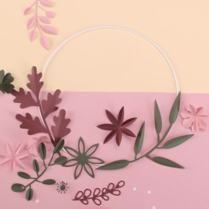 Kit créatif couronne de fleurs en papier