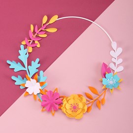 Kit créatif couronne de fleurs en papier