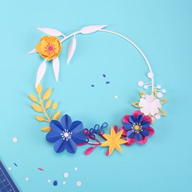 Kit créatif couronne de fleurs en papier