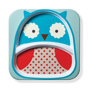 Assiette compartiment - hibou