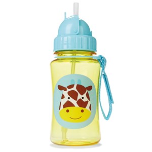 Gourde avec paille zoo - girafe