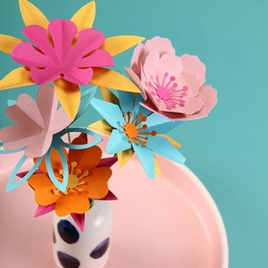 Kit mini-bouquet de fleurs en papier