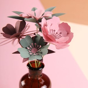 Kit mini-bouquet de fleurs en papier