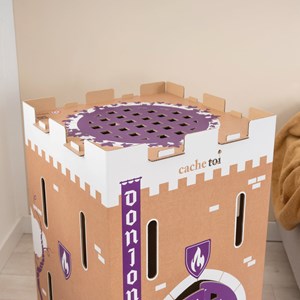 Cabane carton pliable française - donjon