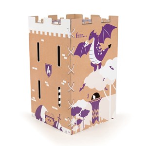 Cabane carton pliable française - donjon