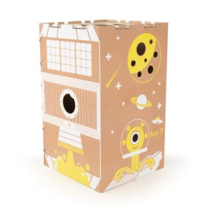 Cabane carton pliable française - moon