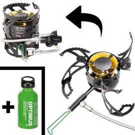 Réchaud multi-combustibles & bidon fuel