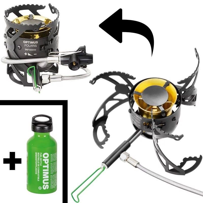 Réchaud multi-combustibles & bidon fuel