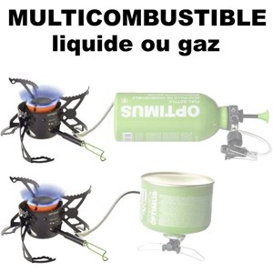 Réchaud multi-combustibles & bidon fuel