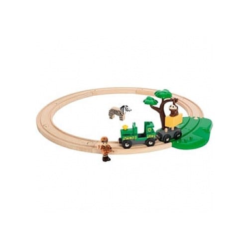 Train en bois jouet jeu construction tirer construire bebe enfant pas cher  