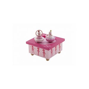 Boite musique bois ballerine rose