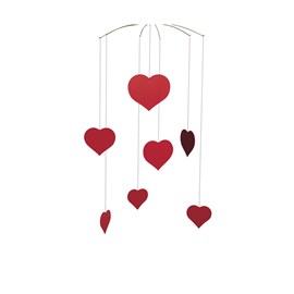 Mobile de coeurs