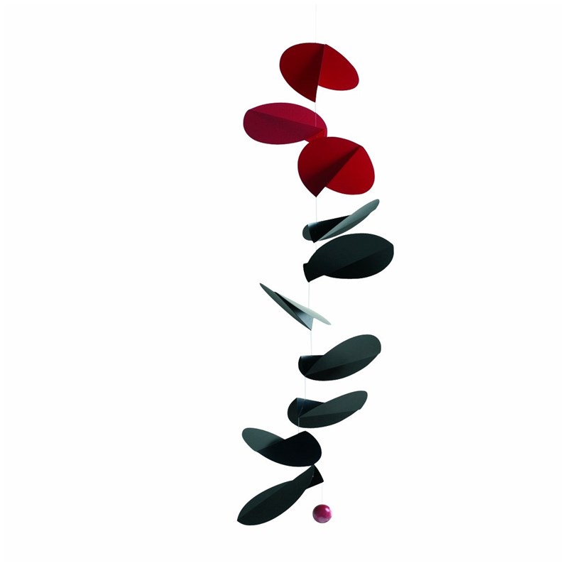 Flensted - Mobile turning leaves noir et rouge