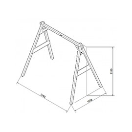 Portique double brun axi 2 balancoires
