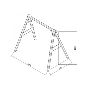 Portique double gris axi 2 balancoires
