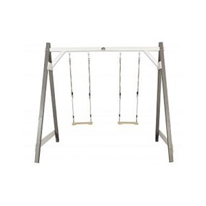Portique double gris axi 2 balancoires