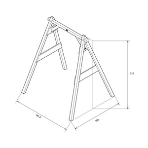 Portique simple brun axi 1 balancoire