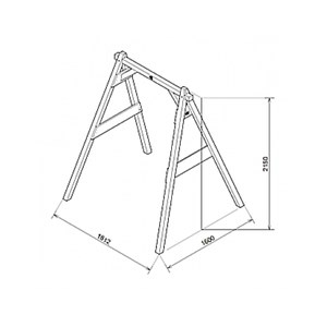 Portique simple gris axi 1 balancoire