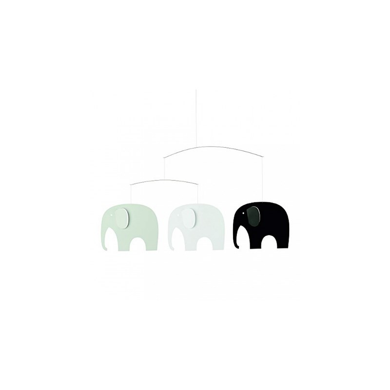 Flensted - Mobile elephant party, noir/blanc/gris