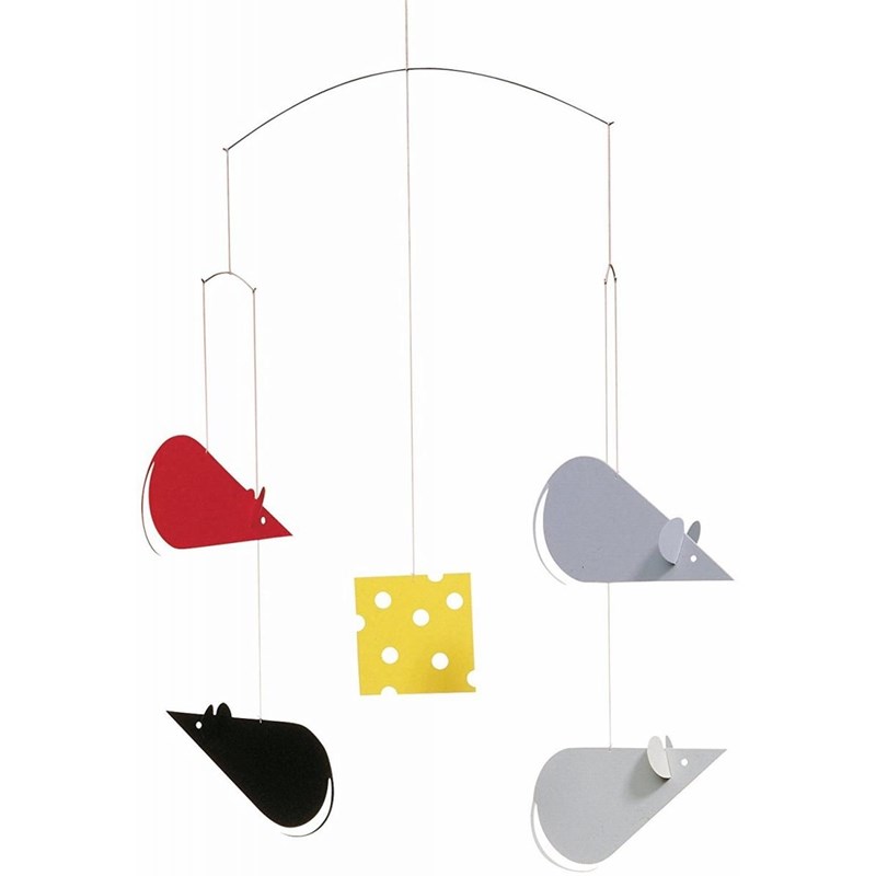Flensted - Mobile cheesemice rouge/gris