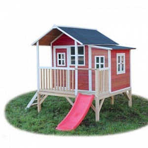 Cabane bois exit loft 350 rouge