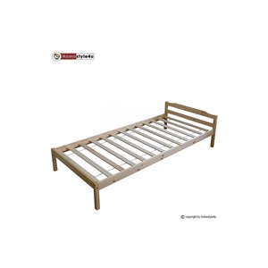 Lit simple naturel verni 90x200