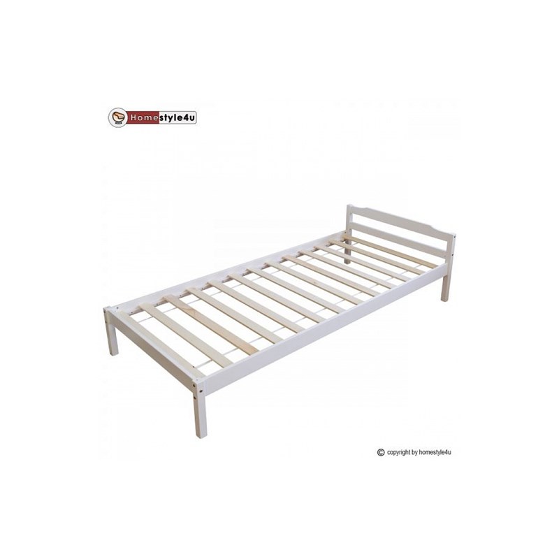 Lit simple blanc 90x200