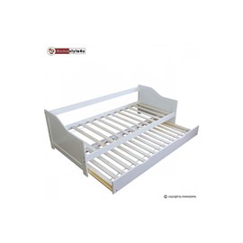Lit simple blanc 90x200 avec tiroir lit
