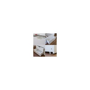 Lit simple blanc 90x200 avec rangement