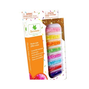 Perles tube effet cristal