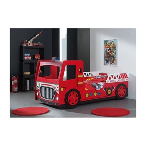 Vipack funbeds lit pompier mdf rouge...