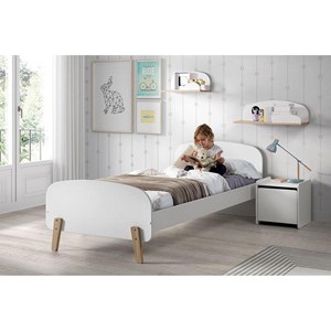 Vipack lit simple kiddy en bois laqu...