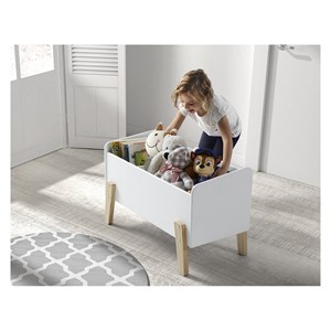 Vipack coffre à jouets kiddy blanc