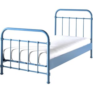 Vipack lit en métal new york bleu 90...