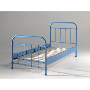 Vipack lit en métal new york bleu 90...