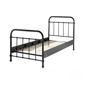 Vipack lit en métal new york noir 90...