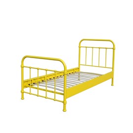 Vipack lit en métal new york jaune 9...