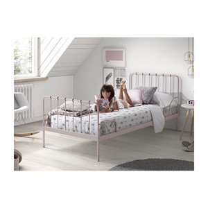 Vipack lit en métal alice 90x200cm rose