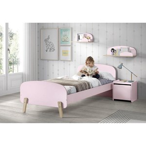 Vipack lit simple kiddy en bois laqu...